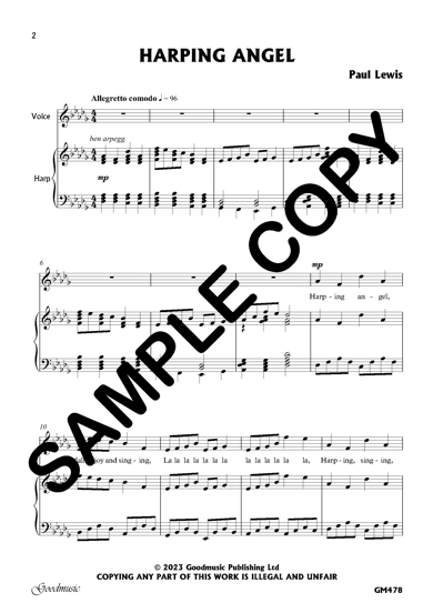 Harping Angel  (for voice &  harp) Harping Angel  (for voice &  harp)